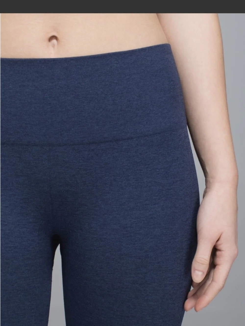 Lululemon In The Flow Crop II Heathered Deep Navy - Picture 4 of 11